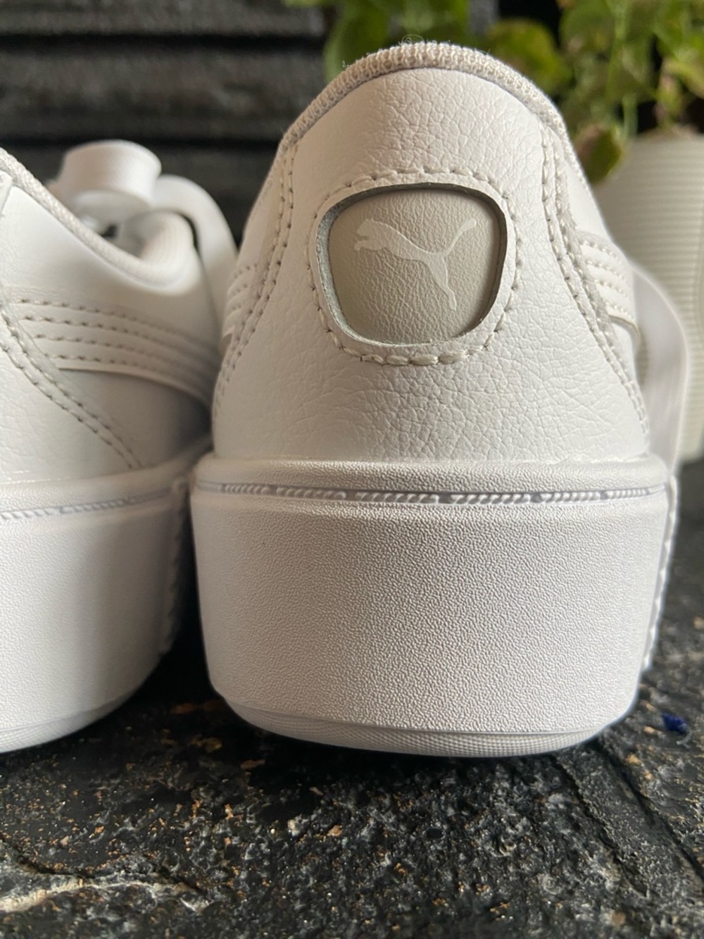 Puma White Platform Lace-Up Sneakers NWS - Picture 6 of 16